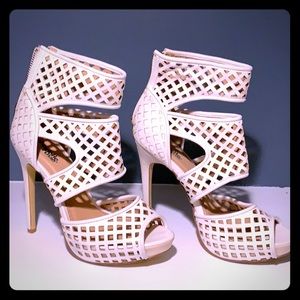 6” platform peep toe sandal booties